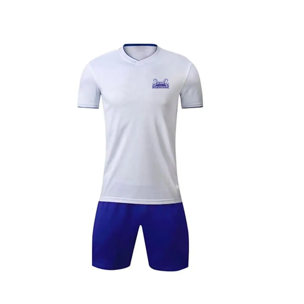 Breathable Polyester Soccer Jerseys Shorts Set with Elastic Waistband Comfortable Fit Unisex OEM Service for Competitive Games