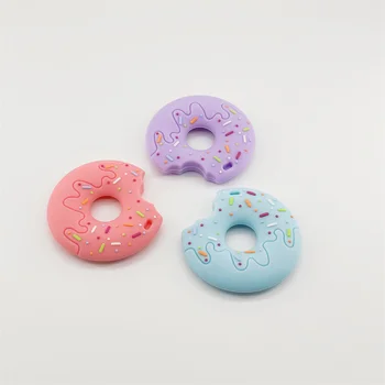 Born Baby Sensory Teething Toys Kids Donuts Silicone Teether Toy Fast Delivery BPA Free EN71 CPC Food Grade New OPP Soft Toy
