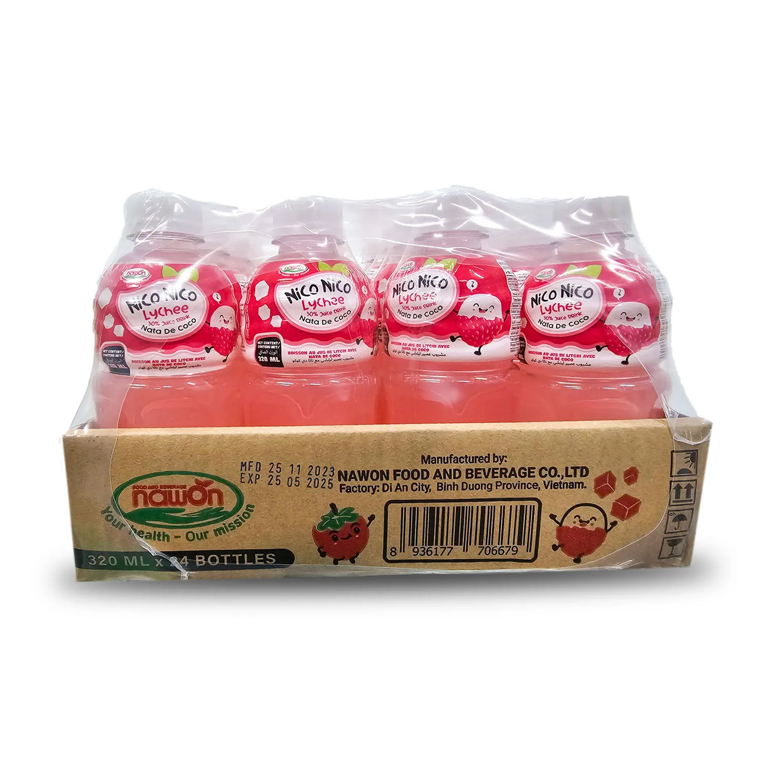 ナウォンメーカーの健康的なミックスジュースドリンクナタデココ天然