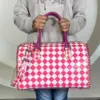 Pink & White Checkered