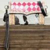 White & Pink Checkered