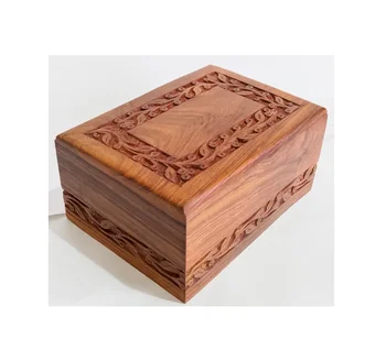 MAKEY Urna In Legno Di Bambù Per Ceneri Umane – Capacità Adulti 200 Cu.in. – Finitura Ecologica