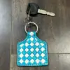 Turquoise & white Checkered