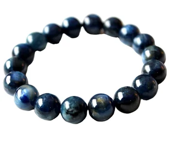 Latest Trending Kyanite Designer Stretchable Round Beads Bracelet For Women Piedra Naturales Healing Crystal Stone