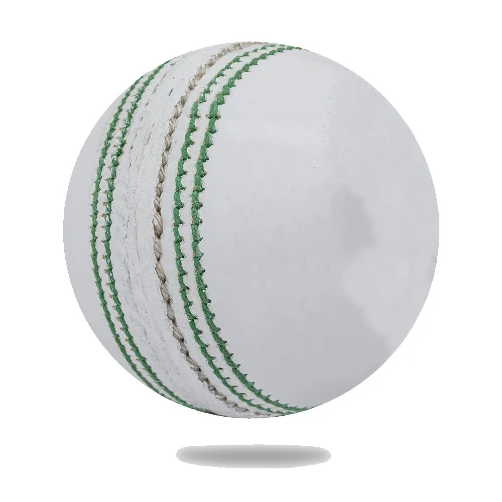 BALL White Training Cricket Ball Hand Stitched Leather 4 Piece  