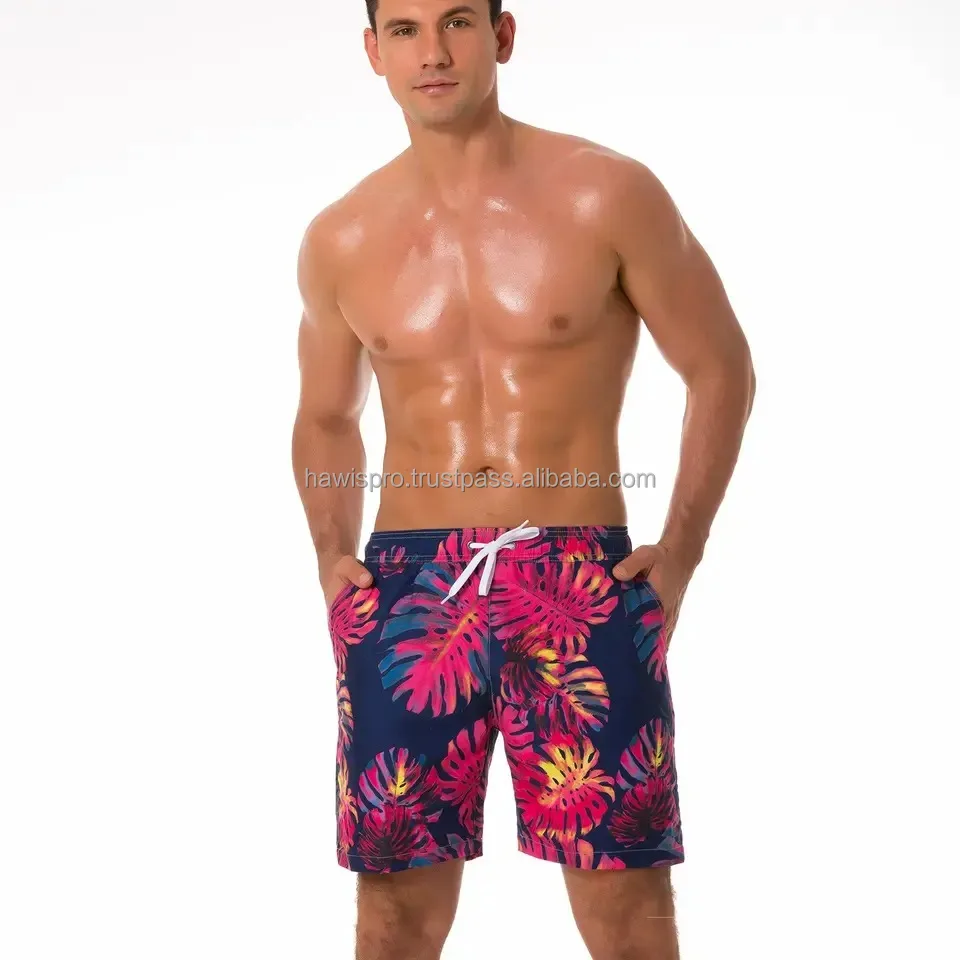 Men's Polyester Shorts Summer Quick Drying Male Swim Shorts With Liner Trunks Plus Size Shorts For Men Boardshorts503_voghion.com