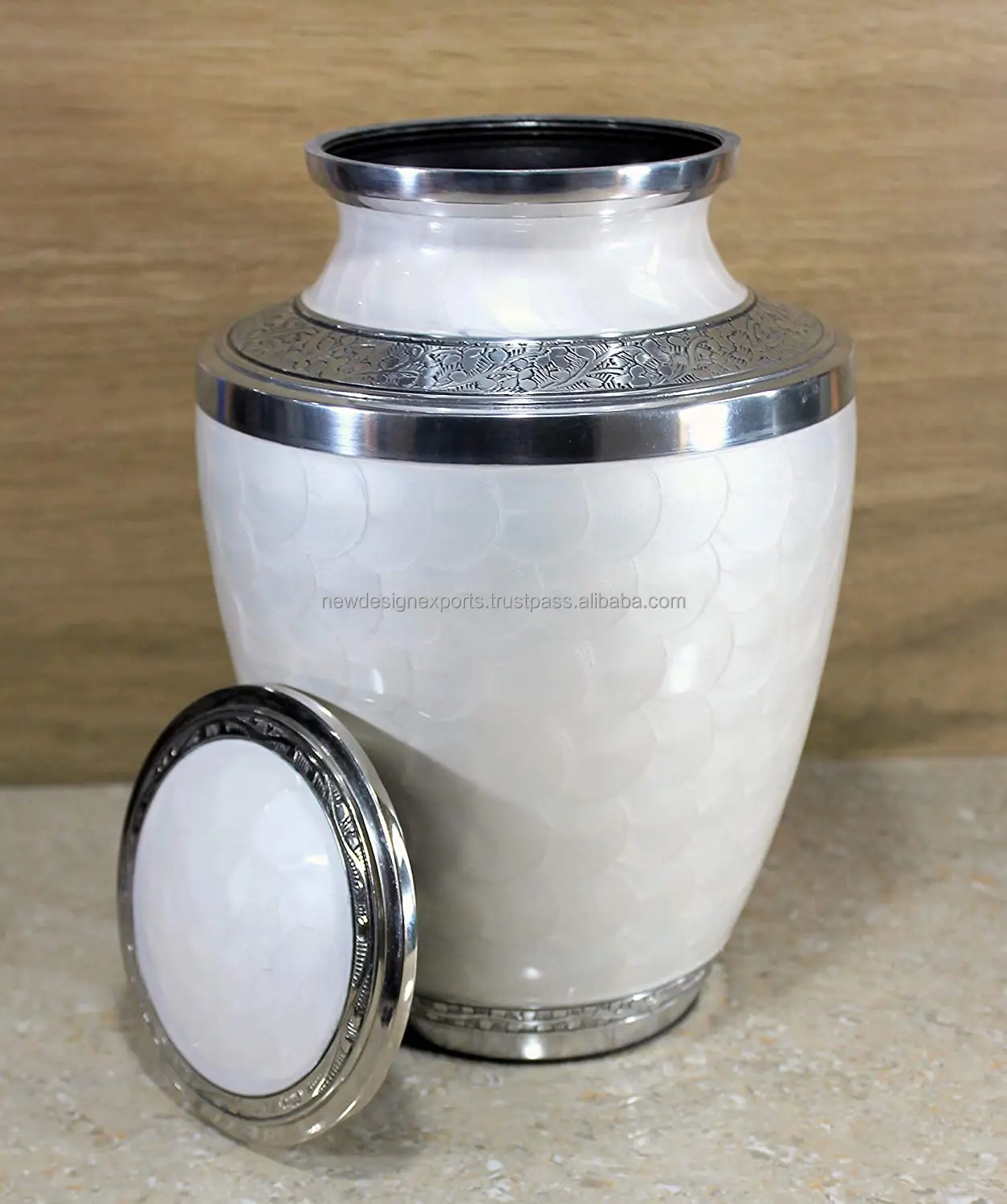 White Enamel Cremation Urn Memorial Urn Container Jar Pot Buy