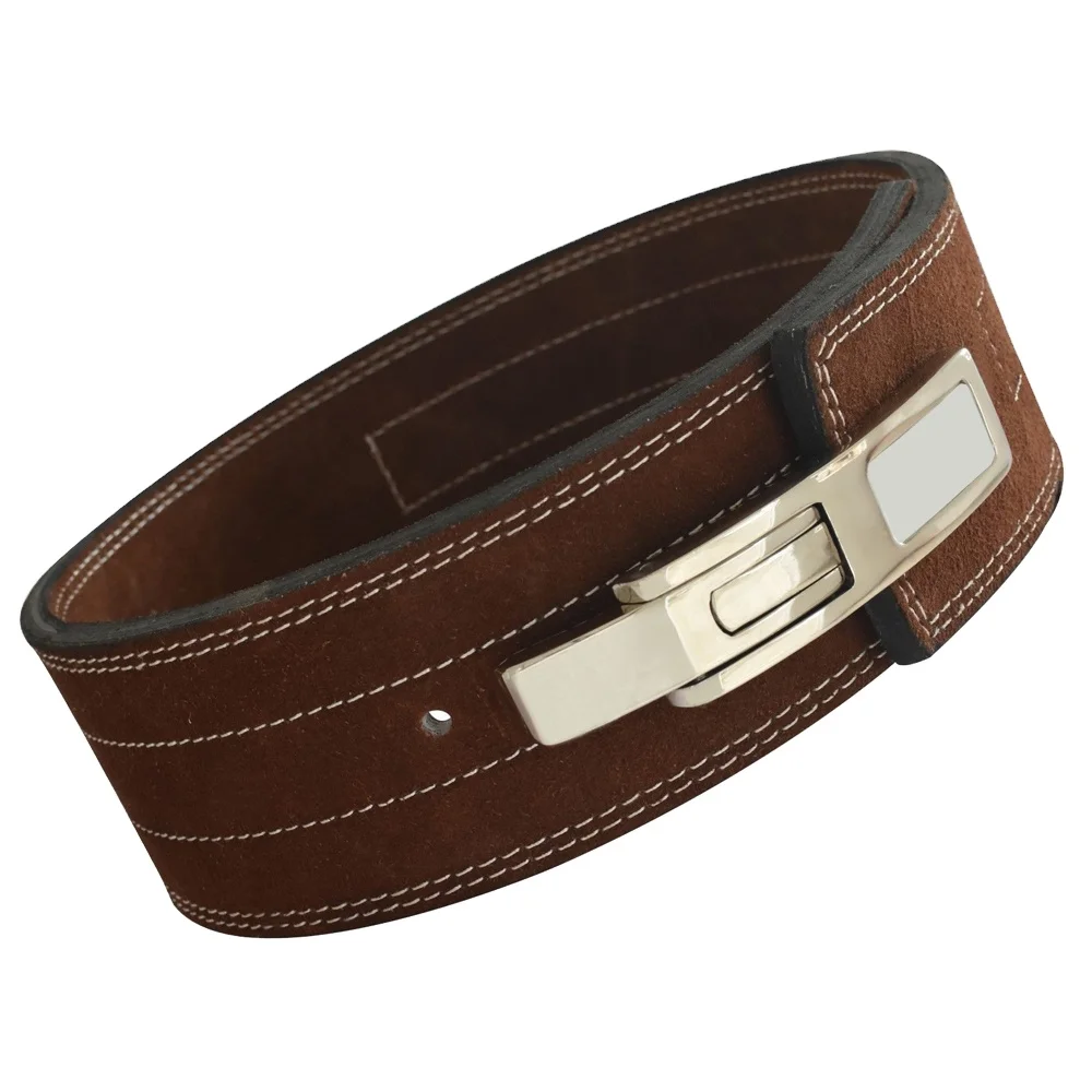 Genuine Leather Adjustable Weight Lifting Lever Belt With Steel 10cm