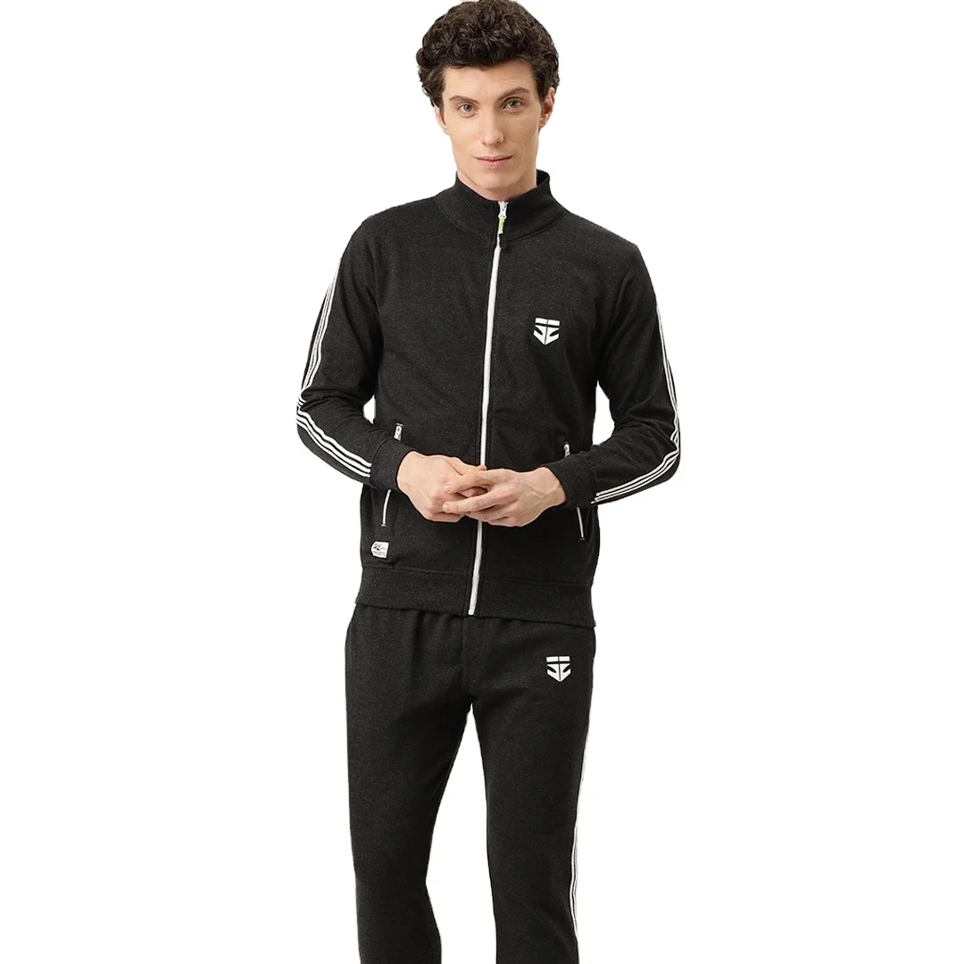 Custom Tracksuit Men Slim Fit Tracksuits With Side Sport Tech Jogging