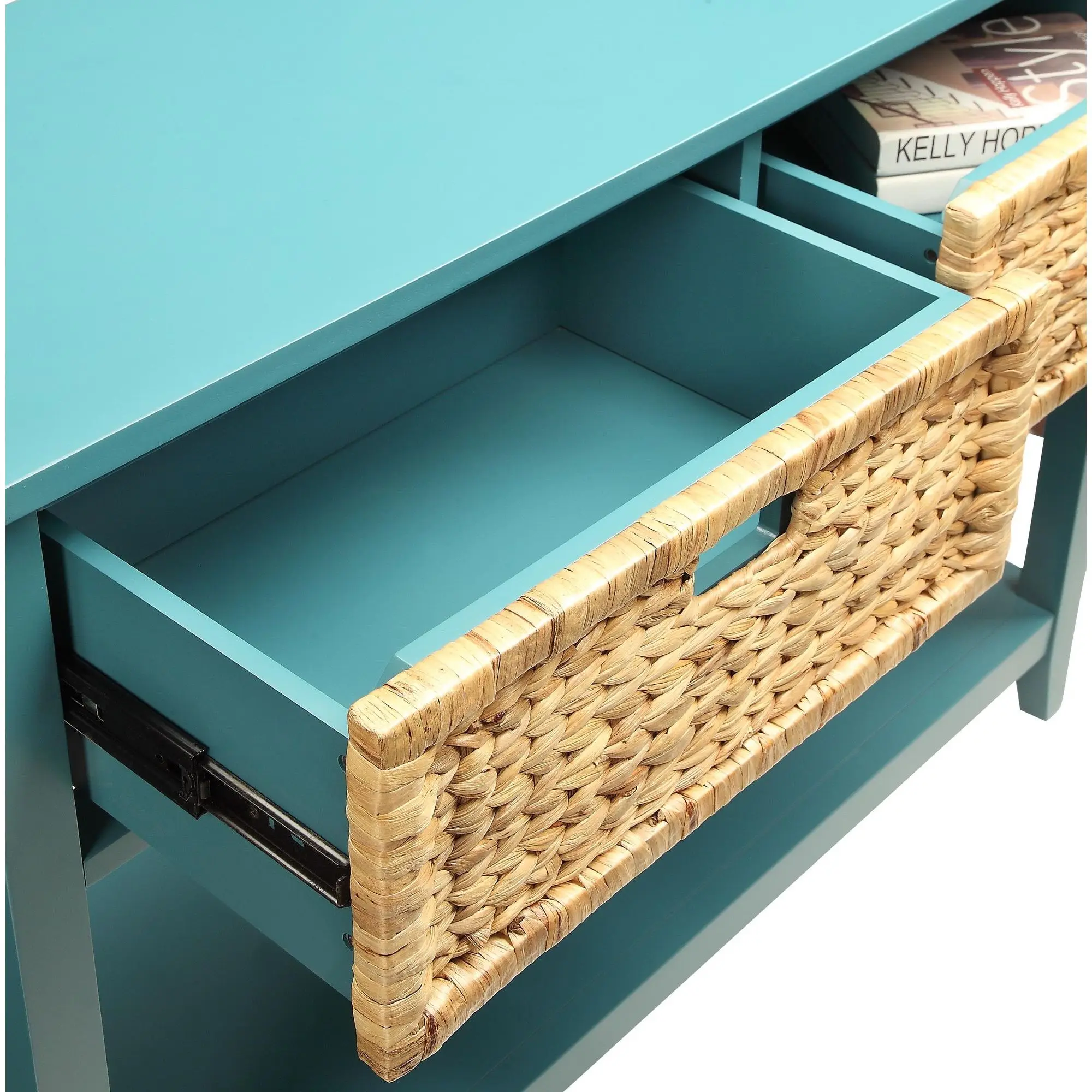 Elvarenae Brielle Basket-Front Console Table — product detail