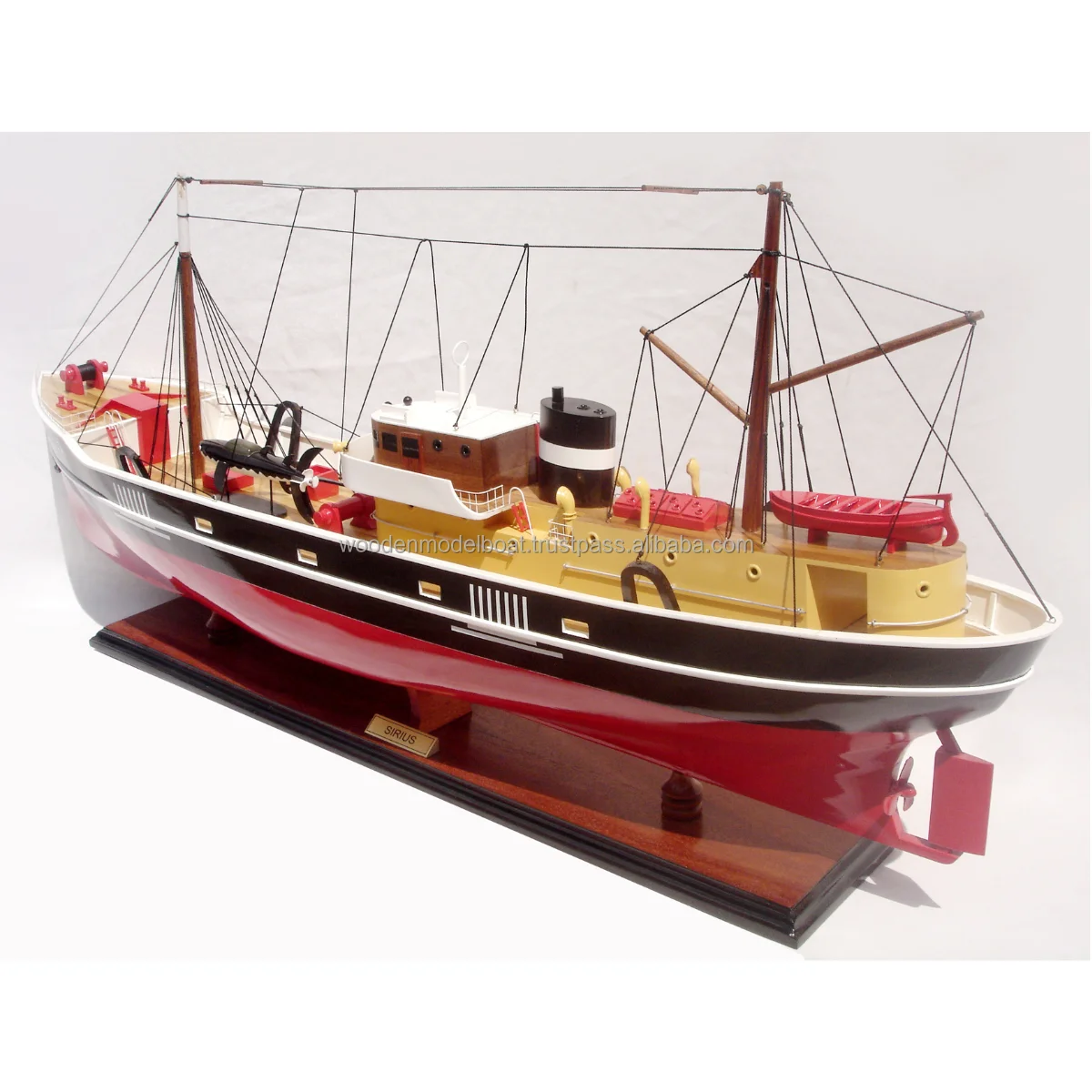 Sirius Ship Model From Tintin's Collection - Wooden Fiction Trawler ...