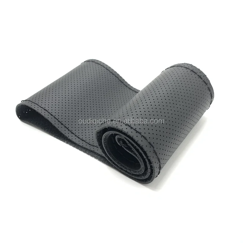 Genuine Leather Sewing Steering Wheel Cover Durable Stitching Steering