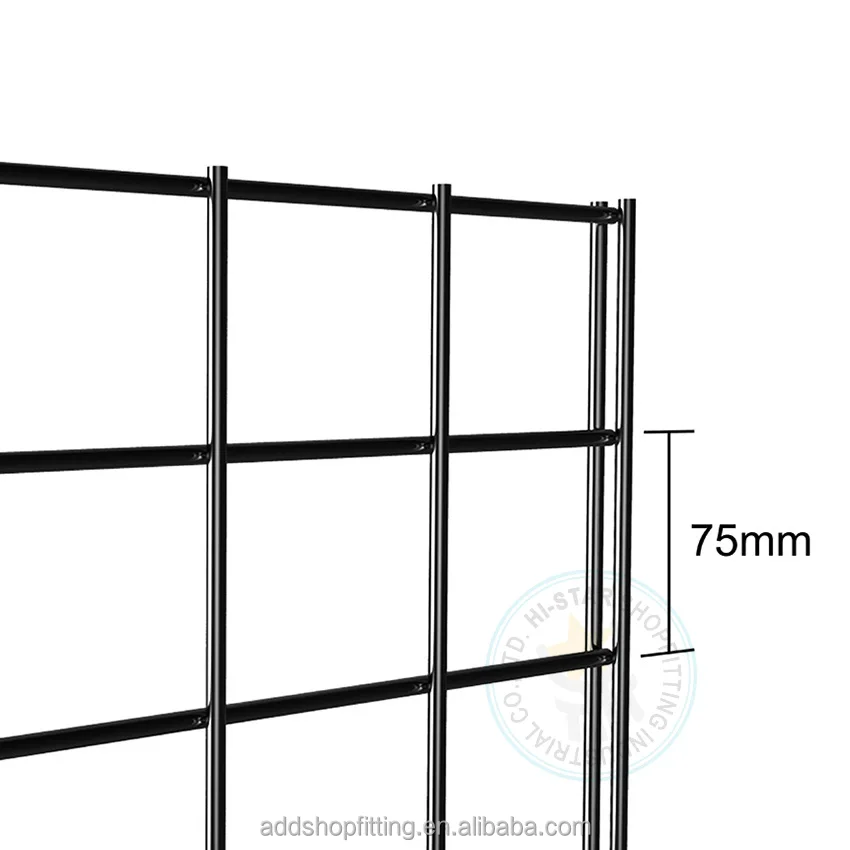 Black Wire Mesh Panel Grid Wall Display Racks Buy Retail Wire Mesh