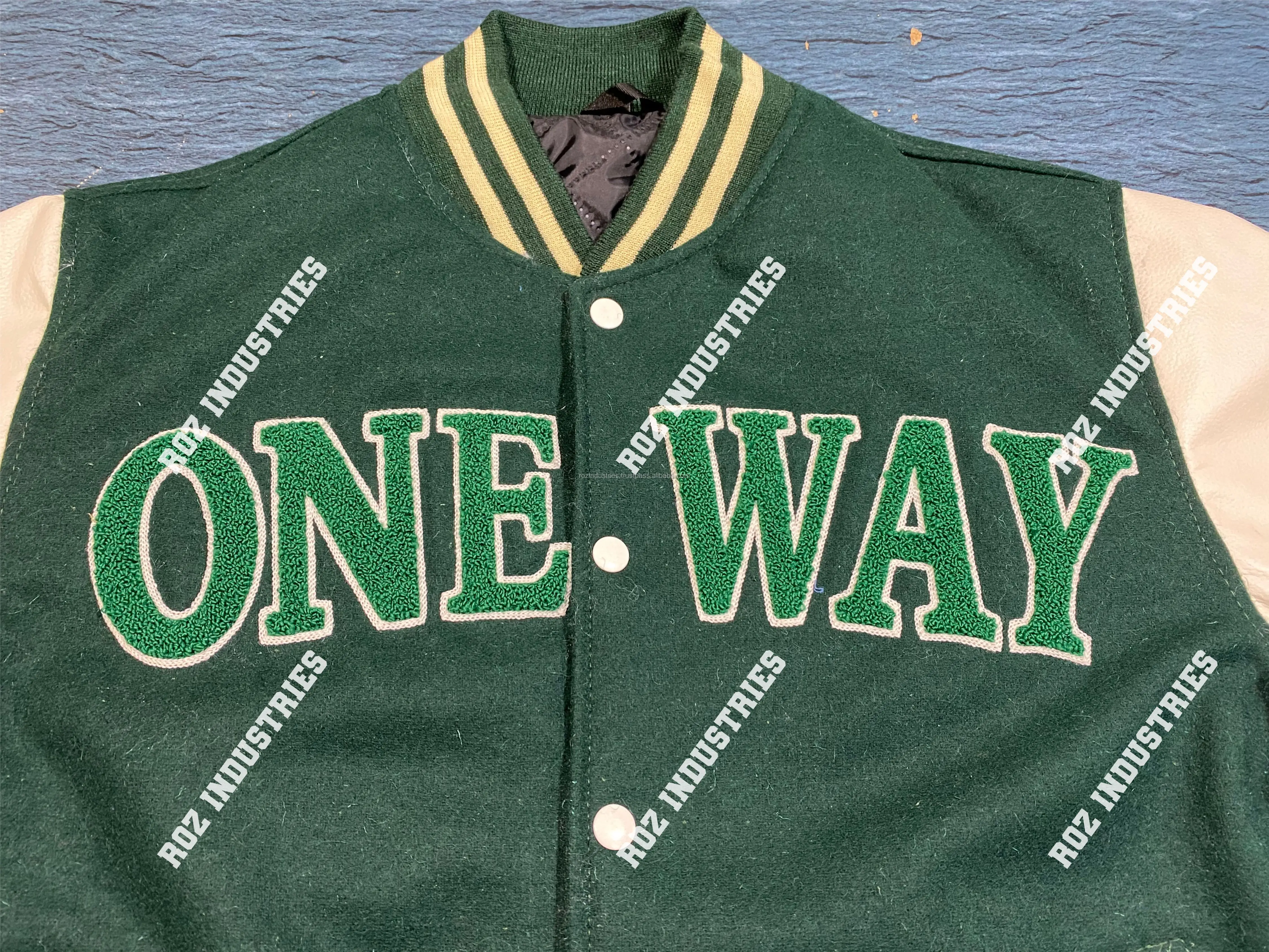 Men Nylon High Quality Blank Custom Wholesale Satin Varsity Letterman