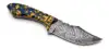 Marbled Blue/Yellow Resin Handle