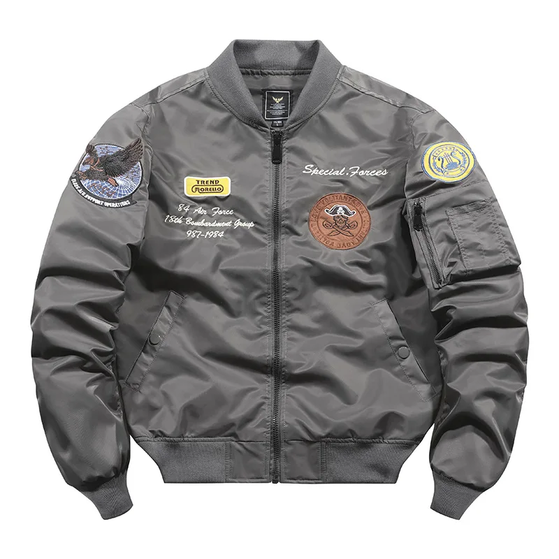 Fashionable hot sale high quality winter embroidered custom mens bomber jacket_voghion.com