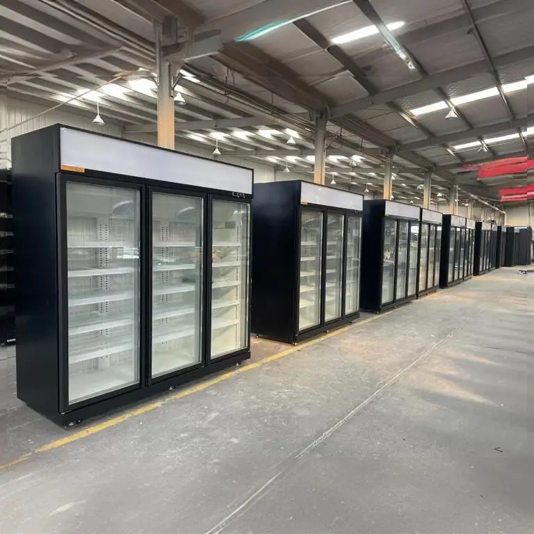 Bakery Refrigerator Display for Soft Drinks New Trend Freezer Display case Stainless Steel Supermarket Cooler