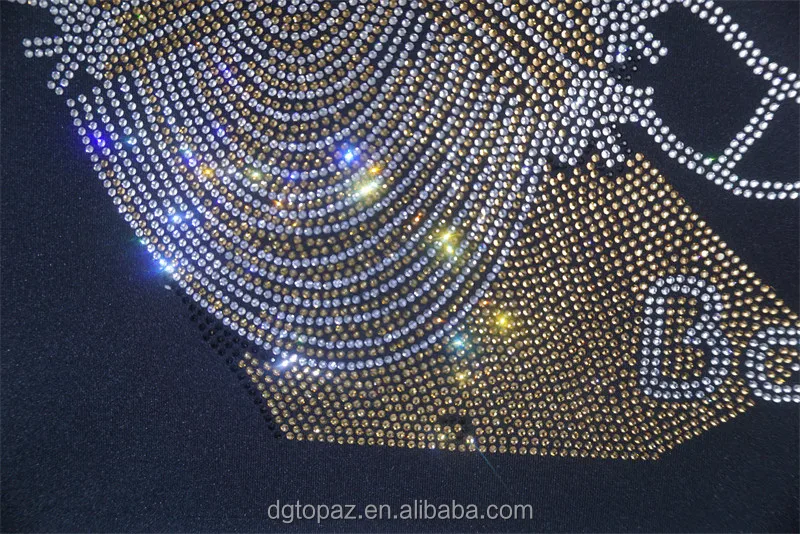 OEM ODM All Natural Afro Girl Rhinestone Transfer Wholesale Black Queen rhinestone heat transfer custom for t shirt