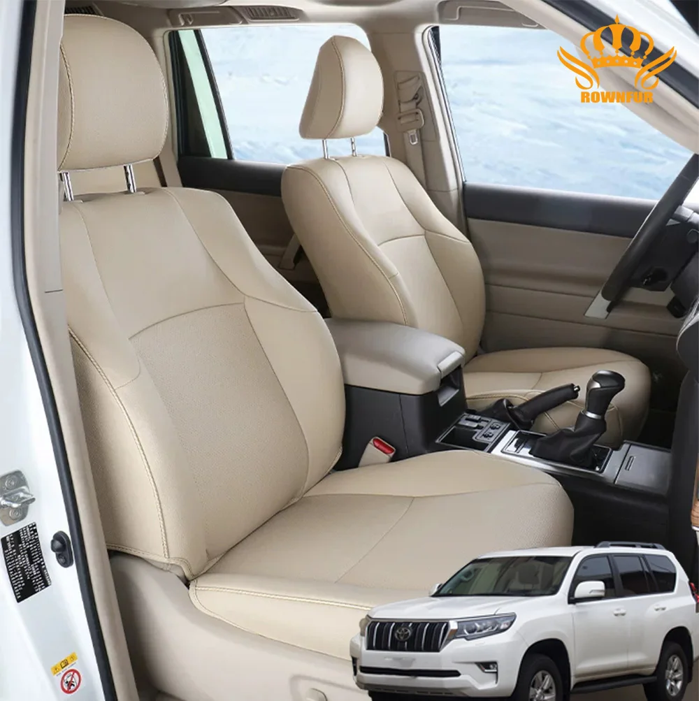 Luxury Leather Car Seat Covers Full Set Toyota Land Cruiser LC150 200  All-Season Protection Stylish Durable Interior Upgrade