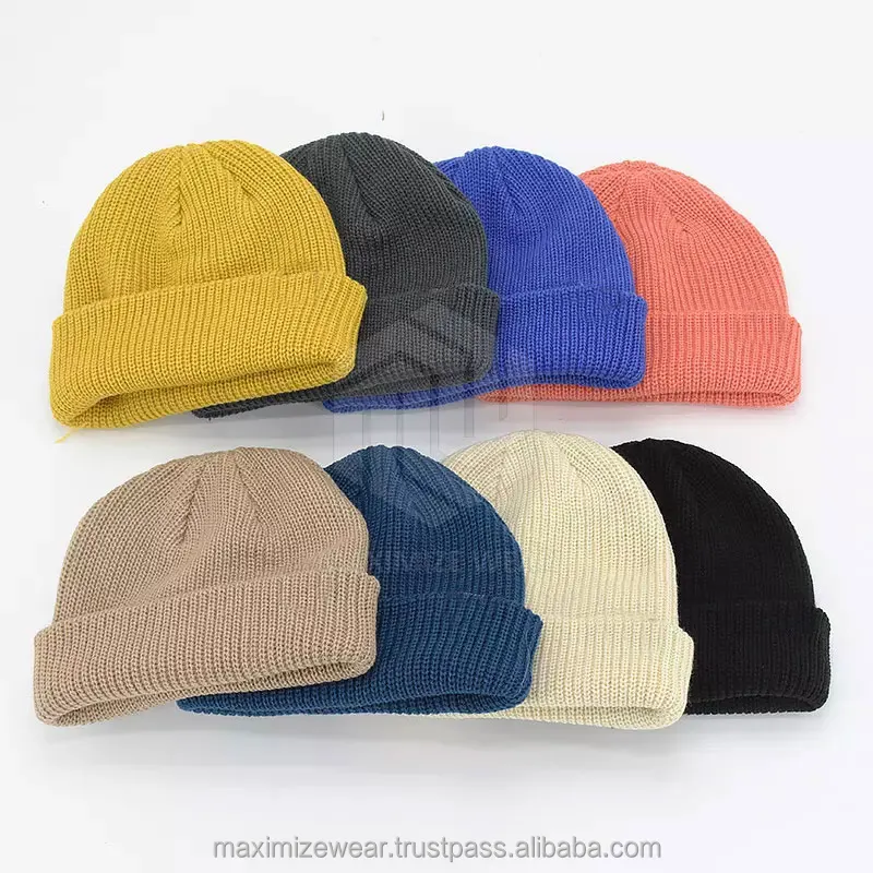 Streetwear Private Woven Label Logo Beanies,fisherman Beanie Hats 