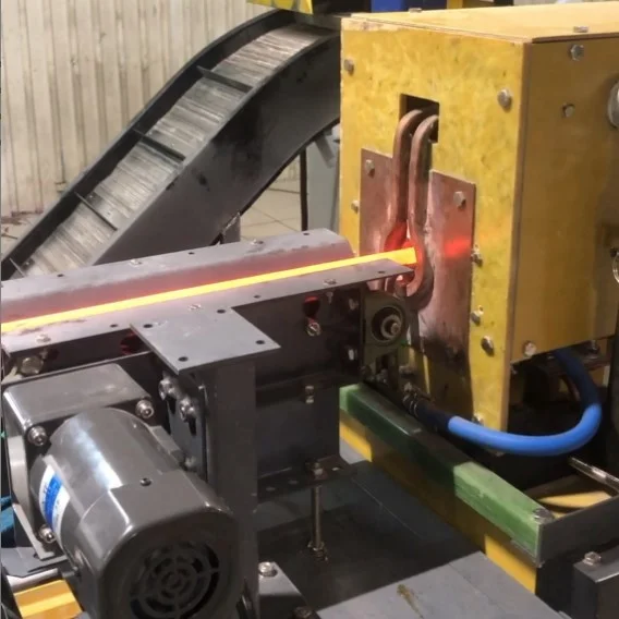 Hongteng High-output Steel bar Billet Heating Forging Furnace Induction Heating Machine for Metal Forging Steel Ring Re-heat 1T