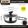 18cm wok with lid [foldable handle] suitable for 1-2 people