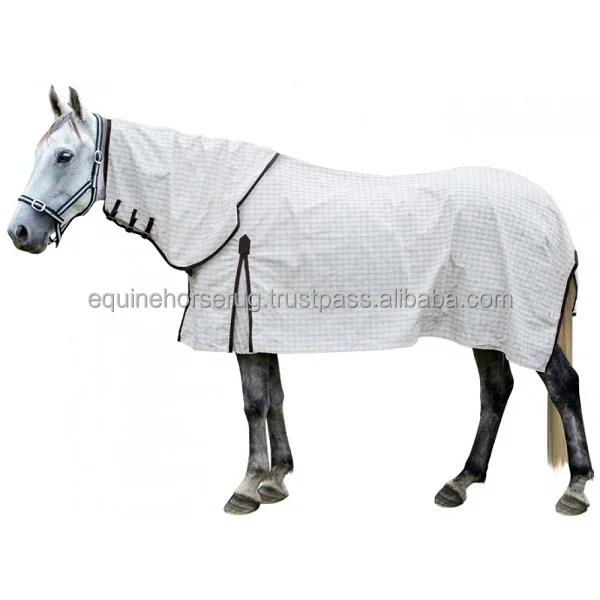 Horse Summer Combo Detachable Neck Cover Customized Cotton Fly Sheet
