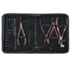 Rose-Gold and Black Hair extension tools kit