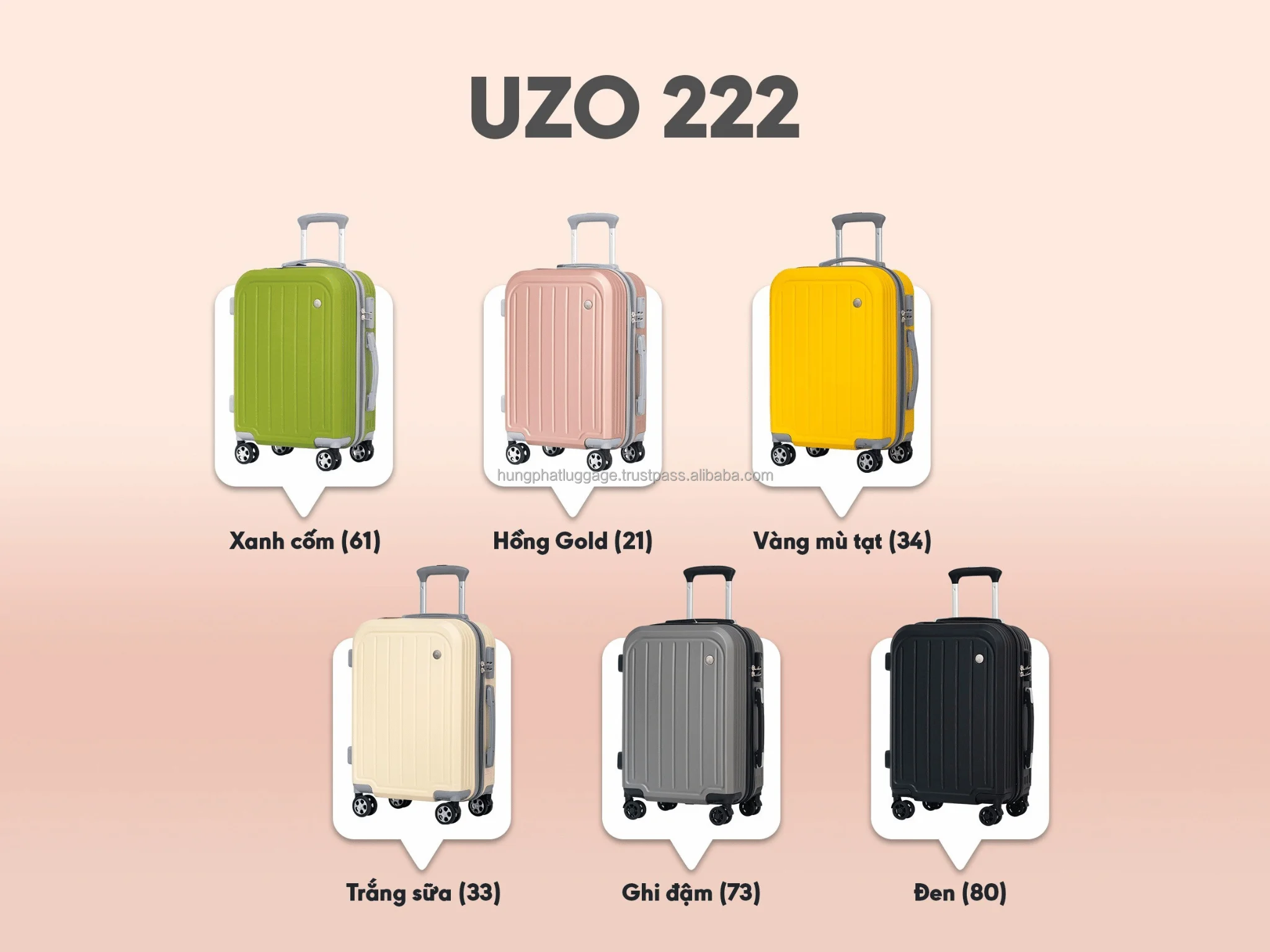 Hot Model 2023 Top Sale Travelling Luggage Hard Suitcase Abs Material