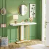 Faux Marble White and Gold Color