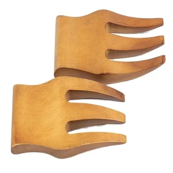 Премиум-продукт оптовая продажа Экологичная кухонная утварь Резиновая деревянная вилка для салата и ложка деревянный набор приготовления