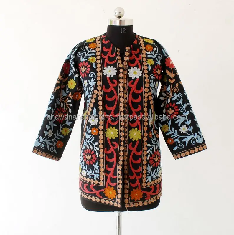 Hand Embroidered Suzani Jacket - Buy Embroid Jacket/ Women Coats ...