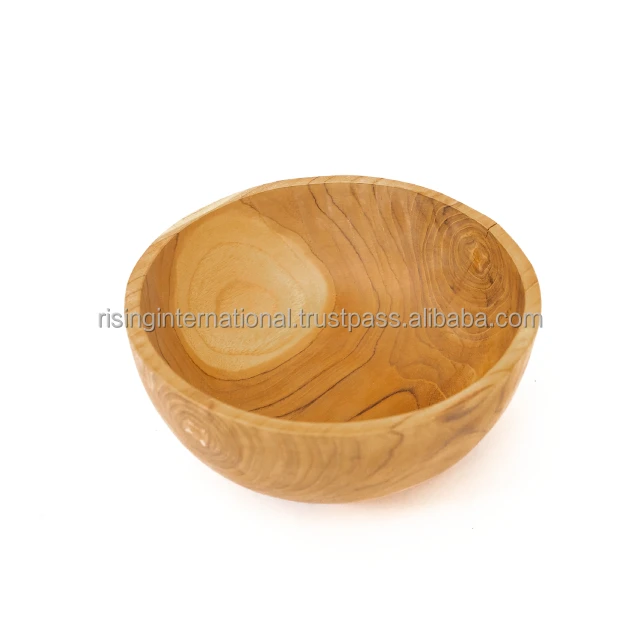 Newly Personalized Customized Round Shaped Wooden Serving Bowls Wholesale Wooden Bowl Bulk