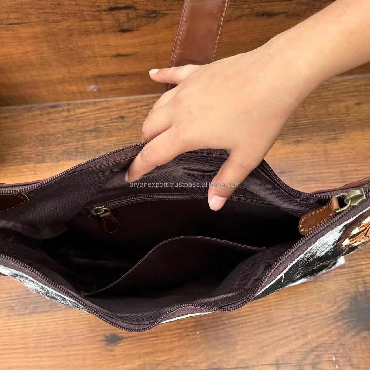 Hand Tooled Genuine Leather Hobo Bag Luxury Durability