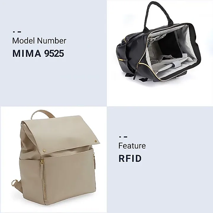 Luxury Pu Leather High Quality Diaper Backpack Mother Infant Stylish