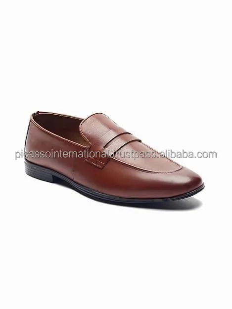 Customized Logo Modern Design Best Quality Formal Casual Office Party Wear Men's Genuine Leather Shoes from Indian Exporter