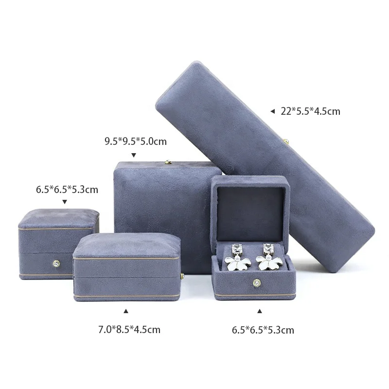 Crown Fillet Custom High Quality Blue pink White Pu Leather Jewelry Gift Box Ring Pendant Necklace Jewellery Packaging Boxes