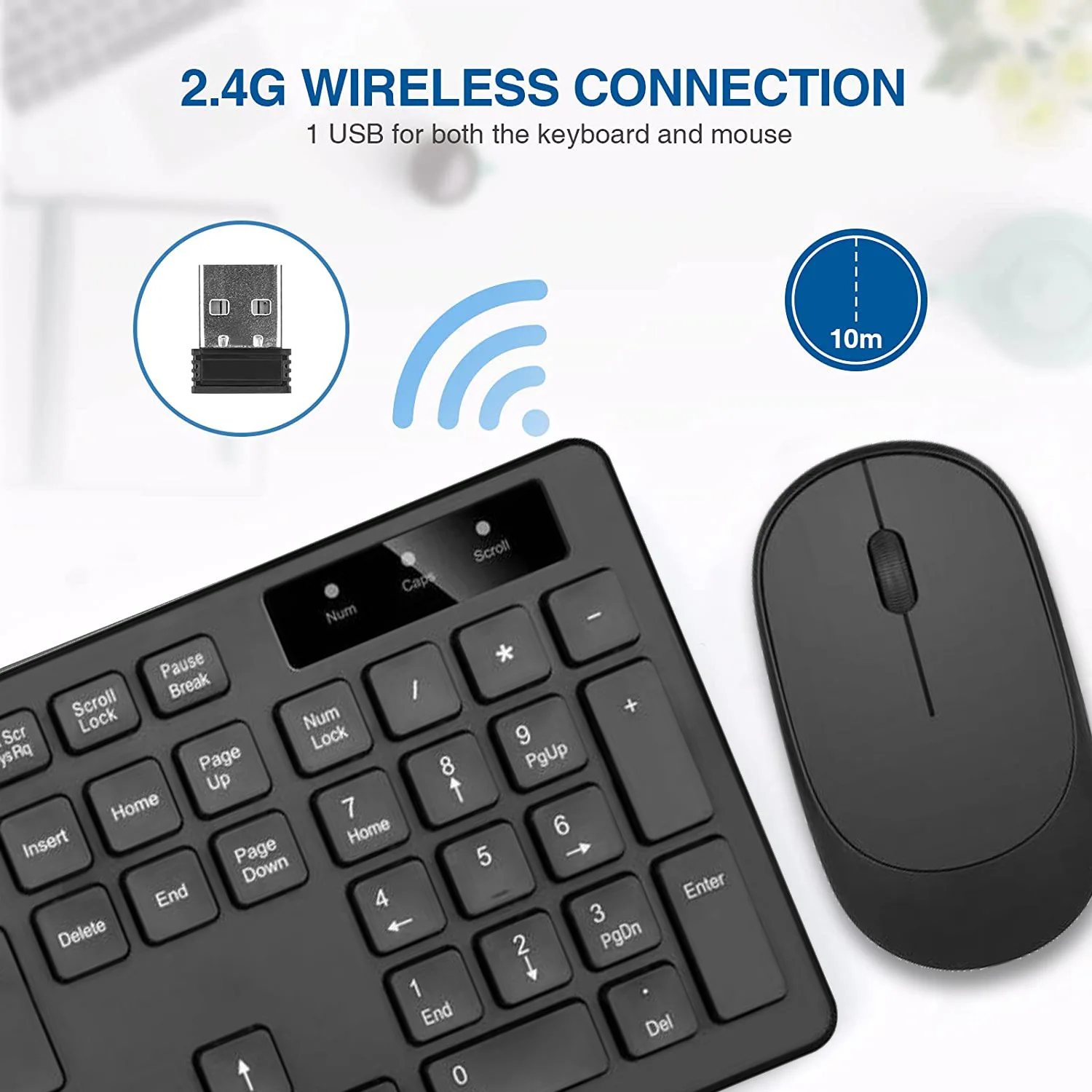 Wireless Keyboard Mouse Set Waterproof Key Mouse Desktop Home Computer Notebook Office Game Special Keyboard Mouse Set