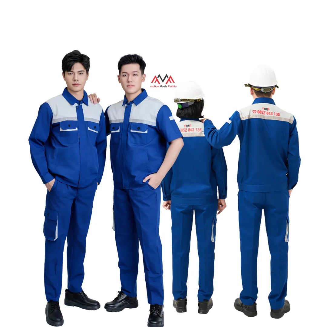 FACTORY DIRECT Working Uniform Welding/oil Field/car Wash Clothes Construction Long Sleeves Khaki Cargo Pants FMF Uniform in VN