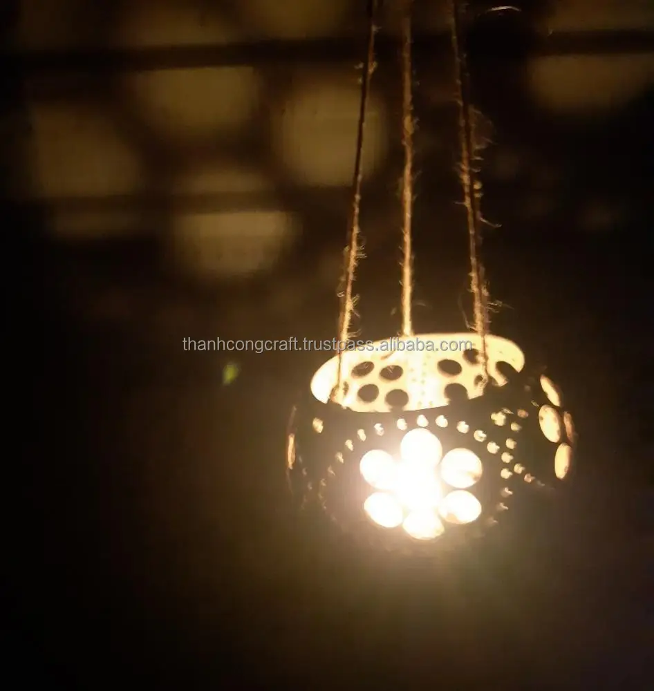 Лидер продаж, подсвечник из натуральной скорлупы кокоса ручной работы