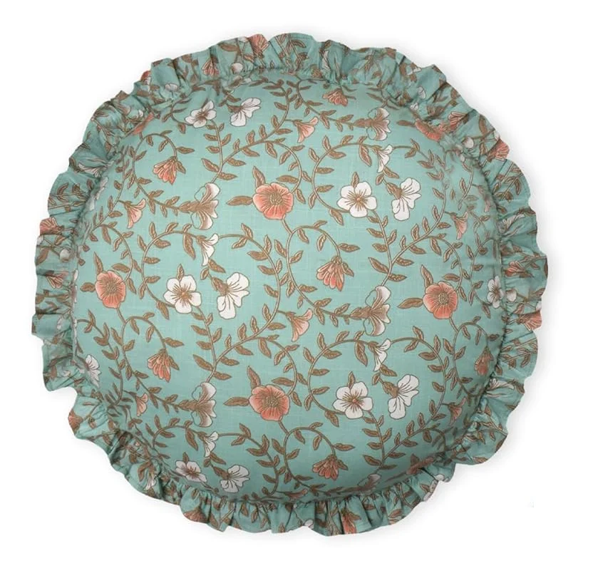 Fine Fabric Printed Round Pillow Covers Decorative Poly Cotton Cushion Covers For Home Sofa Styling Hotels Bulk Orders_voghion.com