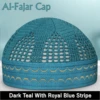 Dark Teal With Royal Blue Stripe