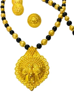 Best Quality African Indian Cloth Fashion Jewelry Necklace Dubai Jewellery 24K Silver Gold Plated Sets