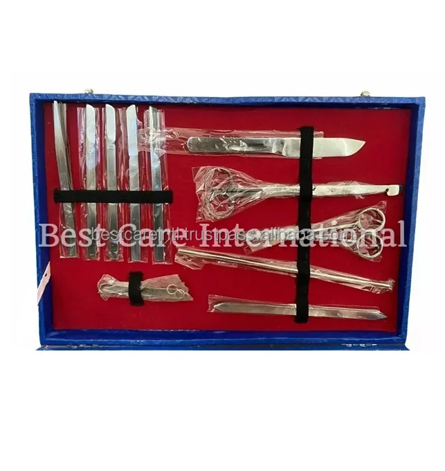 thumbnail image 2 of Achyut 19-Piece Post Mortem Instrument Set – Autopsy Dissection Kit In Wooden Box (ACT4543E) 2 of 3