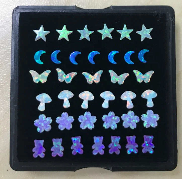 2022 Very Popular Lab Created Small Size Delicate Tooth Gem 92 Colors Butterfly Shape Synthetic Opal Gemstone for Tooth Use