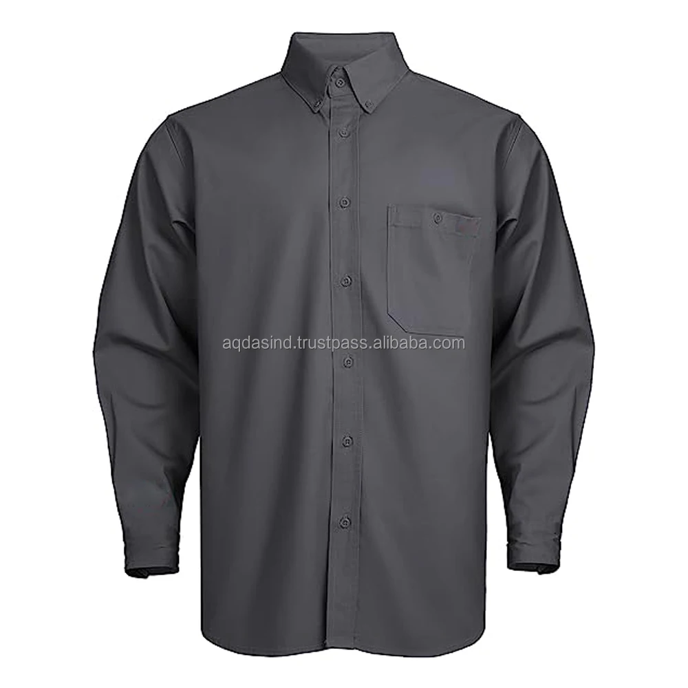 Men's Work Overalls Western Fire Resistant Fr Pearl Snaps Welding Shirt ...