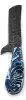 Vibrant Ocean Blue and Pearl White Swirl Handle