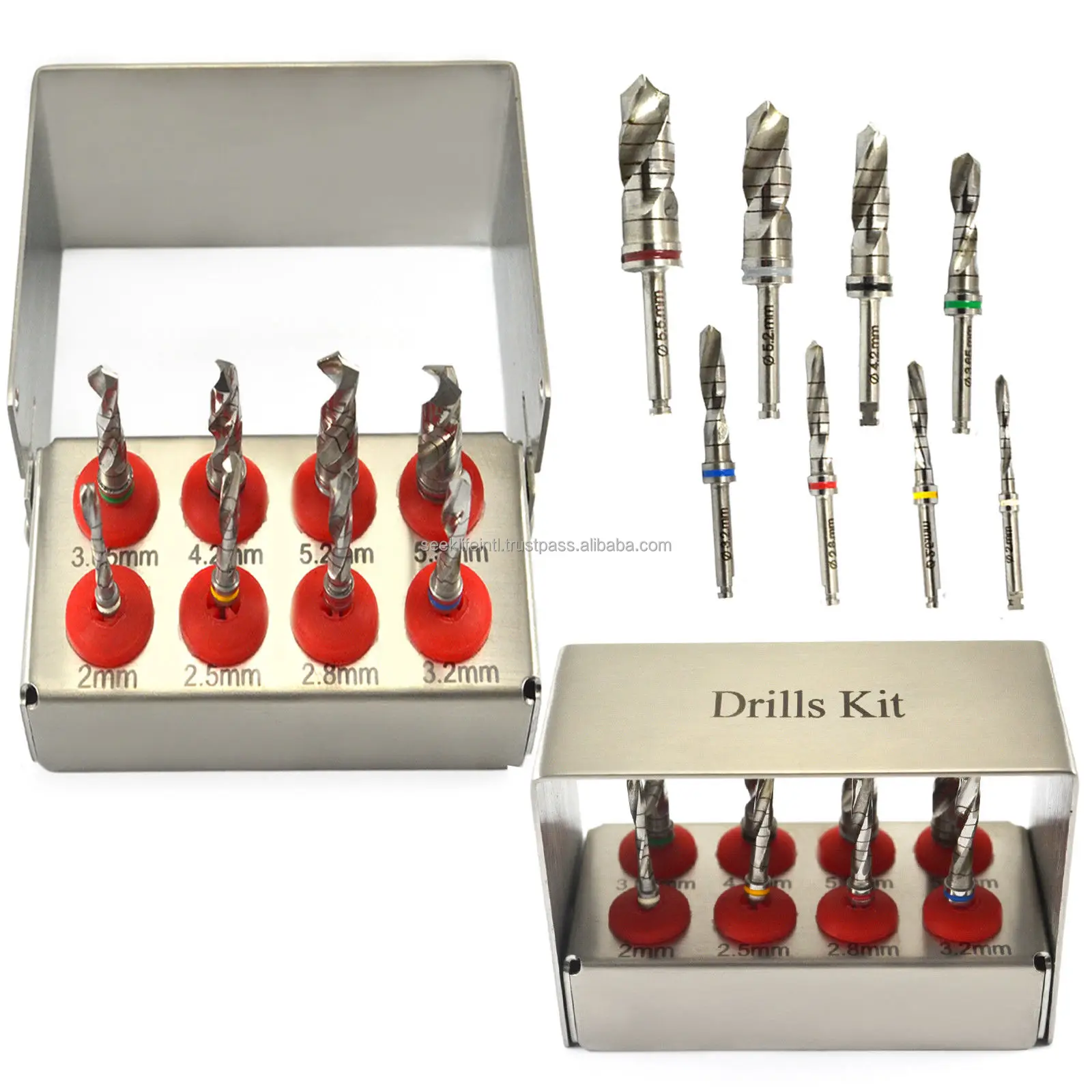 50 Pcs Universal Dental Implant Kit Torque Wrench Drills Bone Expander