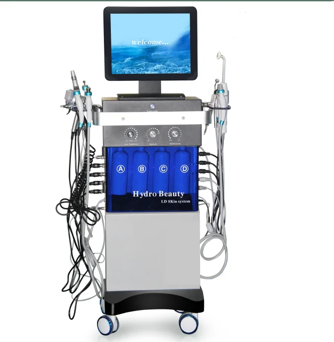 2025 Professional 14 in 1 Hydro Oxygen Small Bubbles Skin Care Beauty Machine Skin Rejuvenation Face Cleaning Skin Care Device