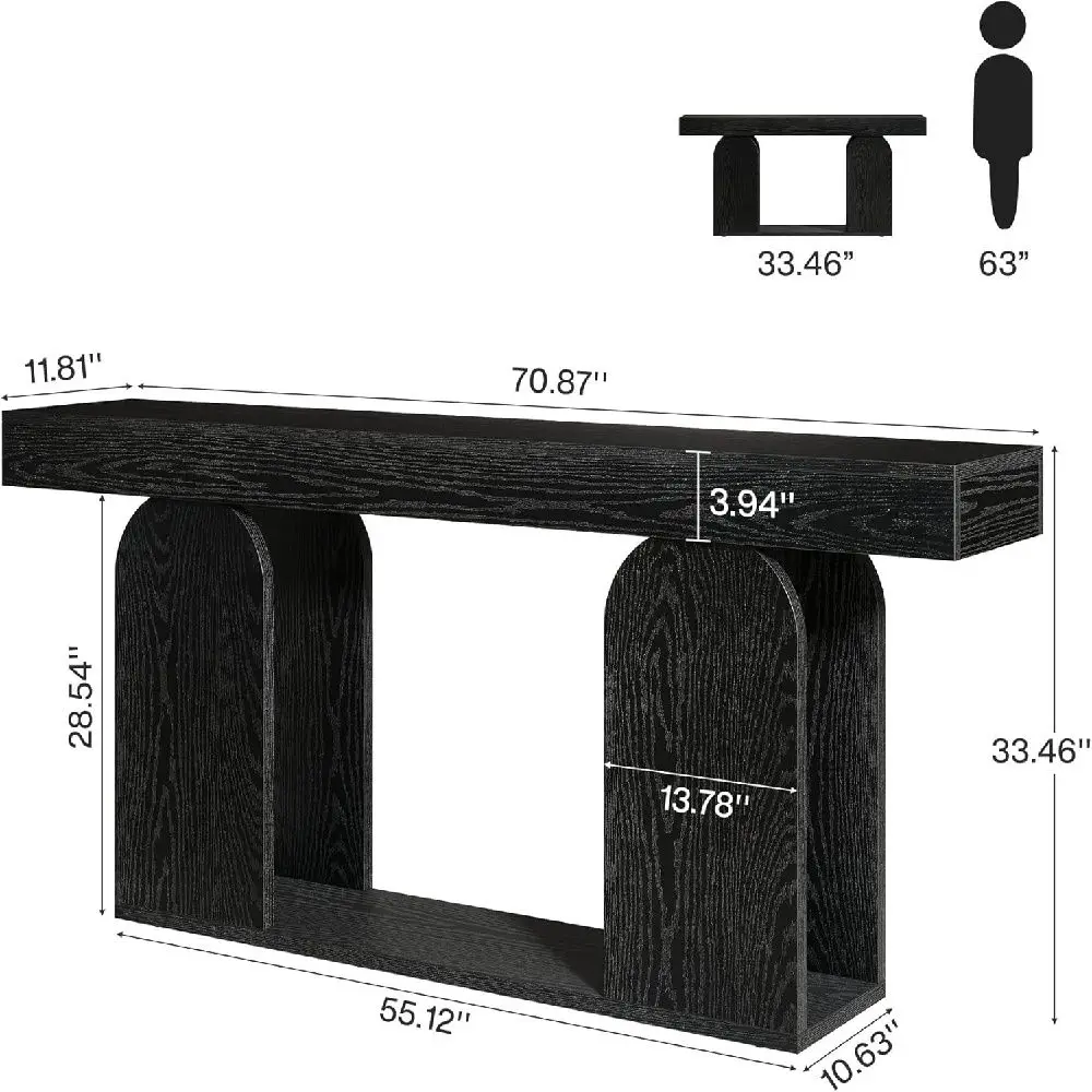 Elvarenae Alder Open-Shelf Console Table — product detail